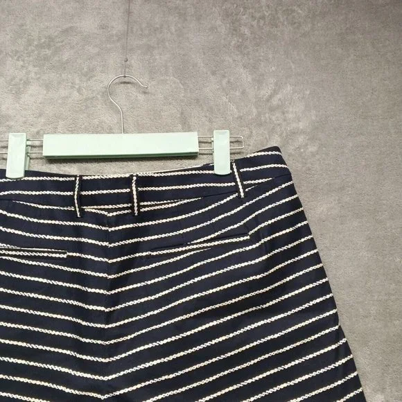 🍑CYNTHIA ROWLEY Women Casual Walking Shorts Striped Cotton Size 8(W34) - Picture 11 of 12